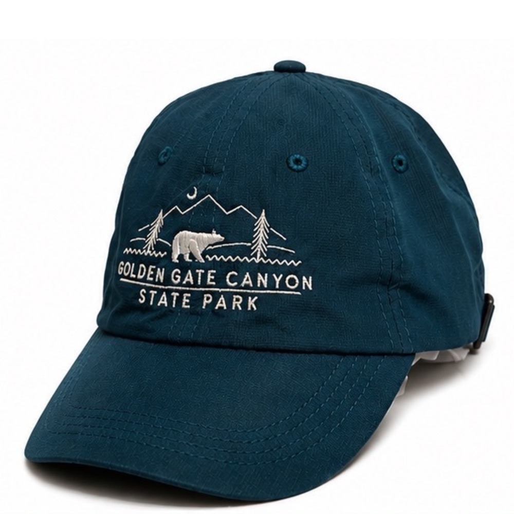 OURAY Sportswear Golden Gate Canyon State Park Hat Cap Teal Colorado Adjustable